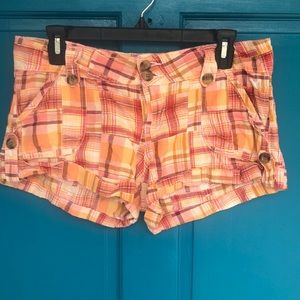 Gently worn plaid shorts